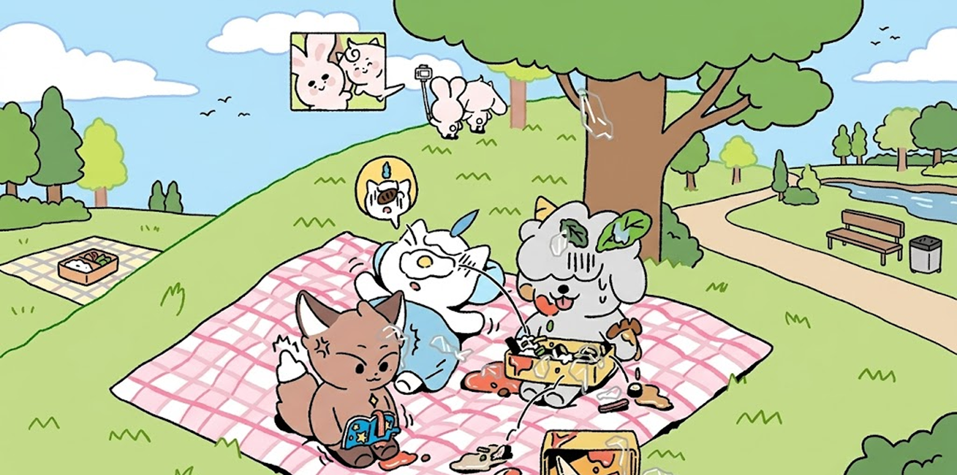 Nokya friends having a picnic